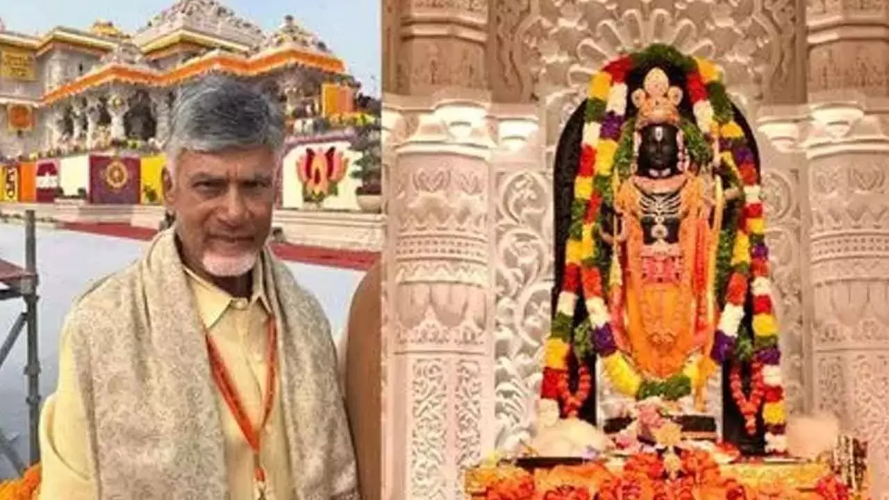 चंद्रबाबू Naidu ने अयोध्या का दौरा किया, भगवान राम के शाश्वत मूल्यों को अपनाया