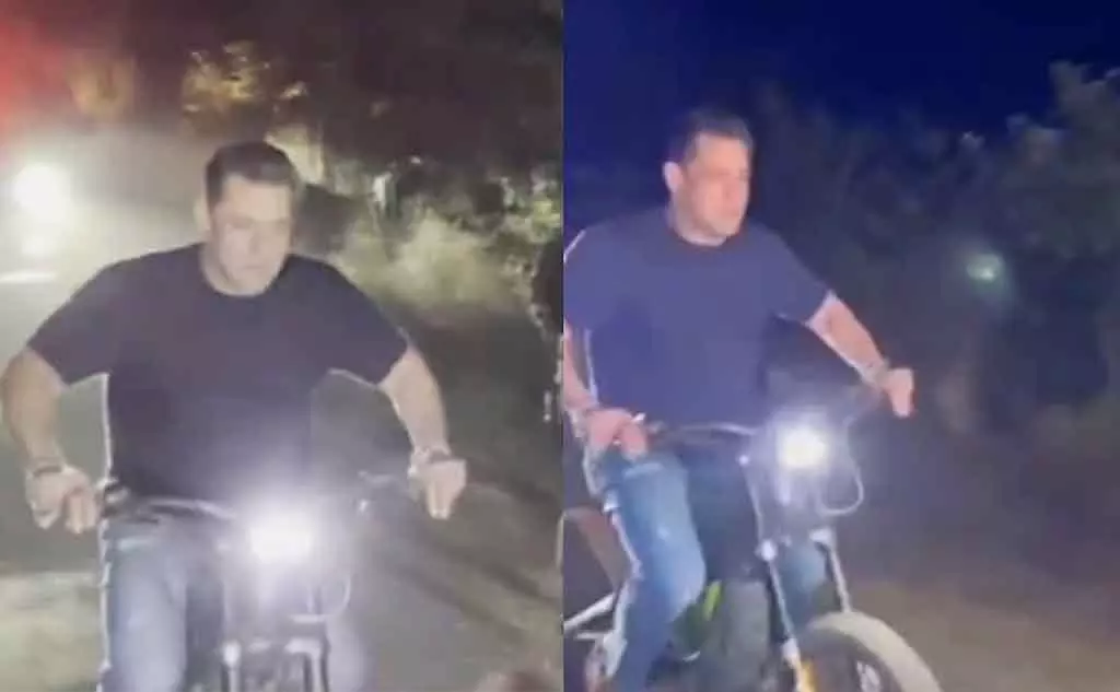 Salman Khan ने कड़ी सुरक्षा के बीच अपने फार्महाउस पर साइकिलिंग का आनंद लिया Salman Khan ने कड़ी सुरक्षा के बीच अपने फार्महाउस पर साइकिलिंग का आनंद लिया