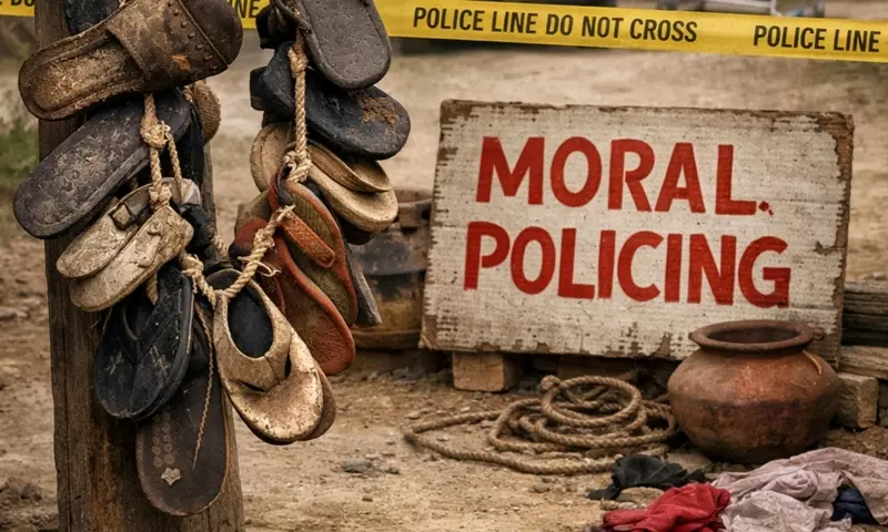 Tripura: महिला के साथ कथित मोरल पुलिसिंग, मारपीट कर जूतों की माला पहनाई Tripura: महिला के साथ कथित मोरल पुलिसिंग, मारपीट कर जूतों की माला पहनाई