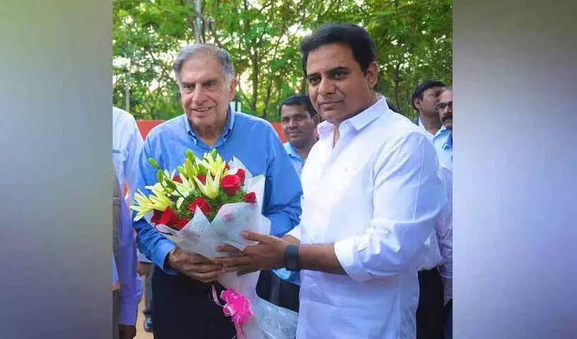 KTR ने रतन टाटा को जयंती पर श्रद्धांजलि दी KTR ने रतन टाटा को जयंती पर श्रद्धांजलि दी