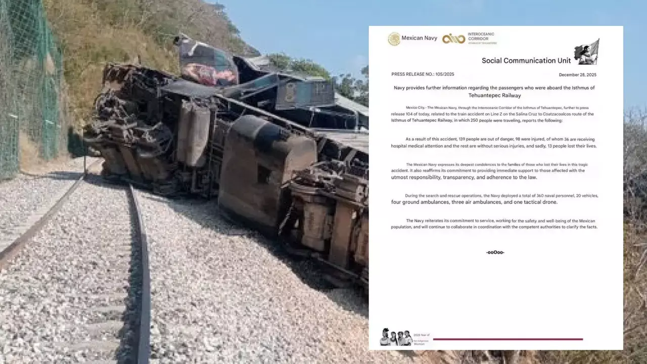 Mexico City: मेक्सिको में ट्रेन के पटरी से उतरने से 13 लोग की मौत, 98 घायल
