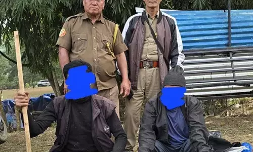 Arunachal: शिकार की गतिविधियों के लिए दो लोग गिरफ्तार Arunachal: शिकार की गतिविधियों के लिए दो लोग गिरफ्तार
