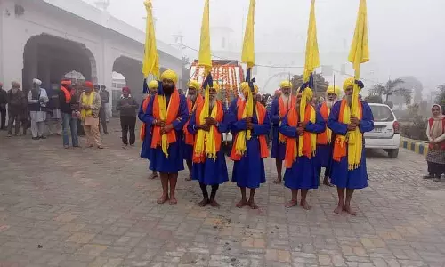 Dhotiyan village में गुरुपर्व के मौके पर नगर कीर्तन निकाला गया Dhotiyan village में गुरुपर्व के मौके पर नगर कीर्तन निकाला गया
