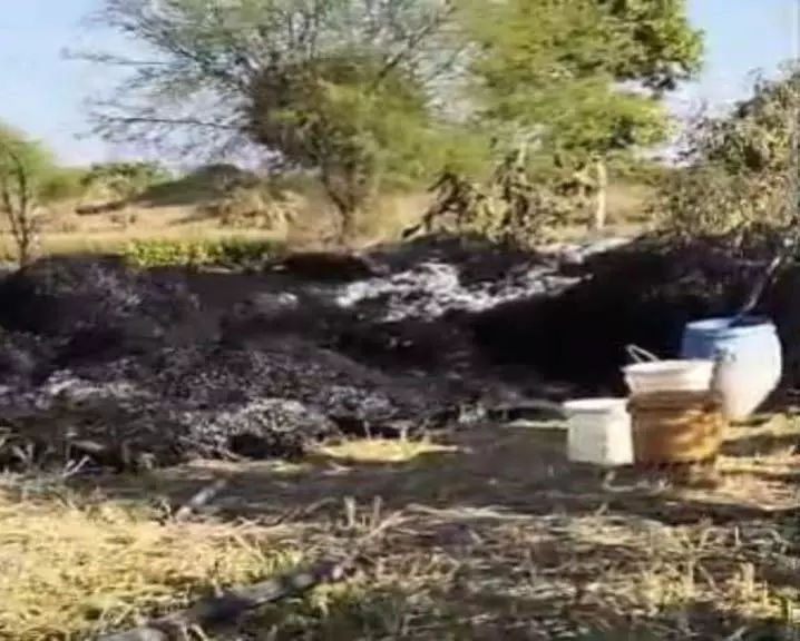खेत के पैरा ढेर में जला मिला 95 वर्षीय वृद्ध का शव, इलाके में सनसनी खेत के पैरा ढेर में जला मिला 95 वर्षीय वृद्ध का शव, इलाके में सनसनी