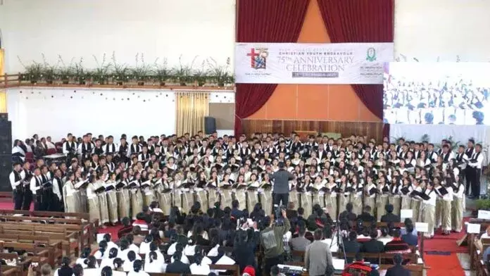 Nagaland: PVBC क्रिश्चियन यूथ एंडेवर ने 75वीं सालगिरह मनाई