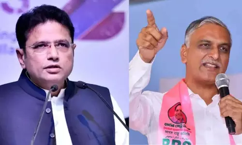 Hyderabad: तेलंगाना विधानसभा में कर्मचारियों के मुद्दों पर हरीश राव और श्रीधर बाबू के बीच बहस