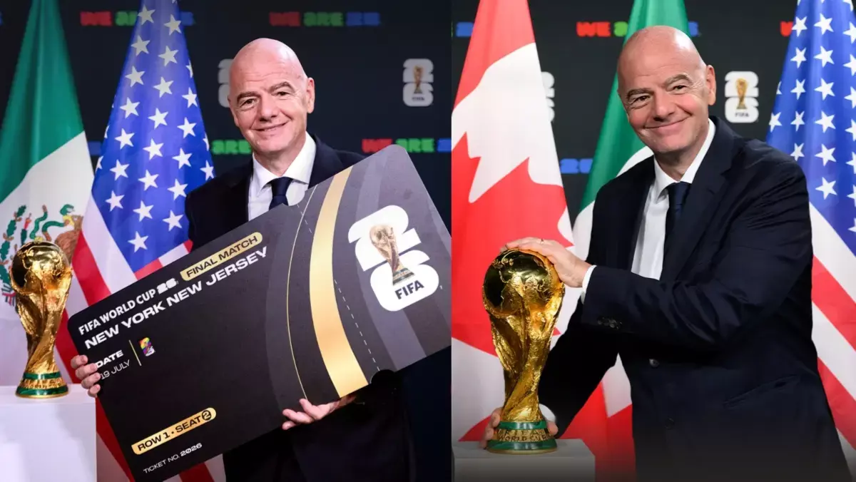 FIFA वर्ल्ड कप 2026 नया बेंचमार्क सेट करेगा, प्रेसिडेंट जियानी इन्फेंटिनो ने कन्फर्म किया FIFA वर्ल्ड कप 2026 नया बेंचमार्क सेट करेगा, प्रेसिडेंट जियानी इन्फेंटिनो ने कन्फर्म किया