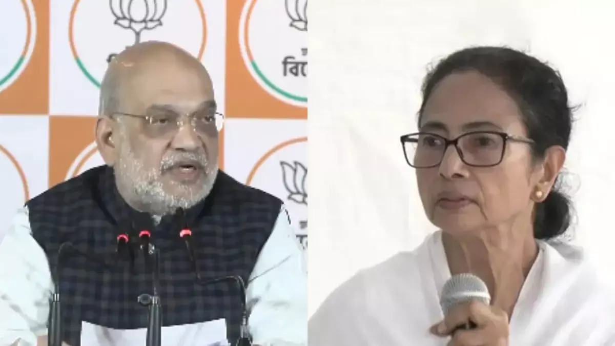 अमित शाह ने ममता पर निशाना साधा, 2026 के बंगाल चुनावों में बीजेपी की जीत की भविष्यवाणी अमित शाह ने ममता पर निशाना साधा, 2026 के बंगाल चुनावों में बीजेपी की जीत की भविष्यवाणी