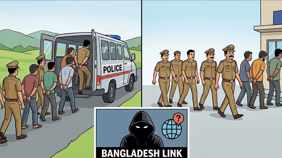 Bangladesh से कथित चरमपंथी संबंधों को लेकर असम और त्रिपुरा में 11 लोग गिरफ्तार Bangladesh से कथित चरमपंथी संबंधों को लेकर असम और त्रिपुरा में 11 लोग गिरफ्तार