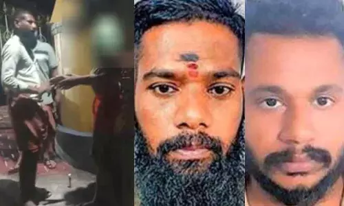 Kerala : पलक्कड़ के युवक को खंभे से बांधकर पीटा गया Kerala : पलक्कड़ के युवक को खंभे से बांधकर पीटा गया