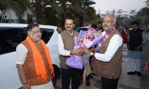 संसदीय राजभाषा समिति के पदाधिकारियों ने रायपुर में सांसद बृजमोहन अग्रवाल से की सौजन्य भेंट