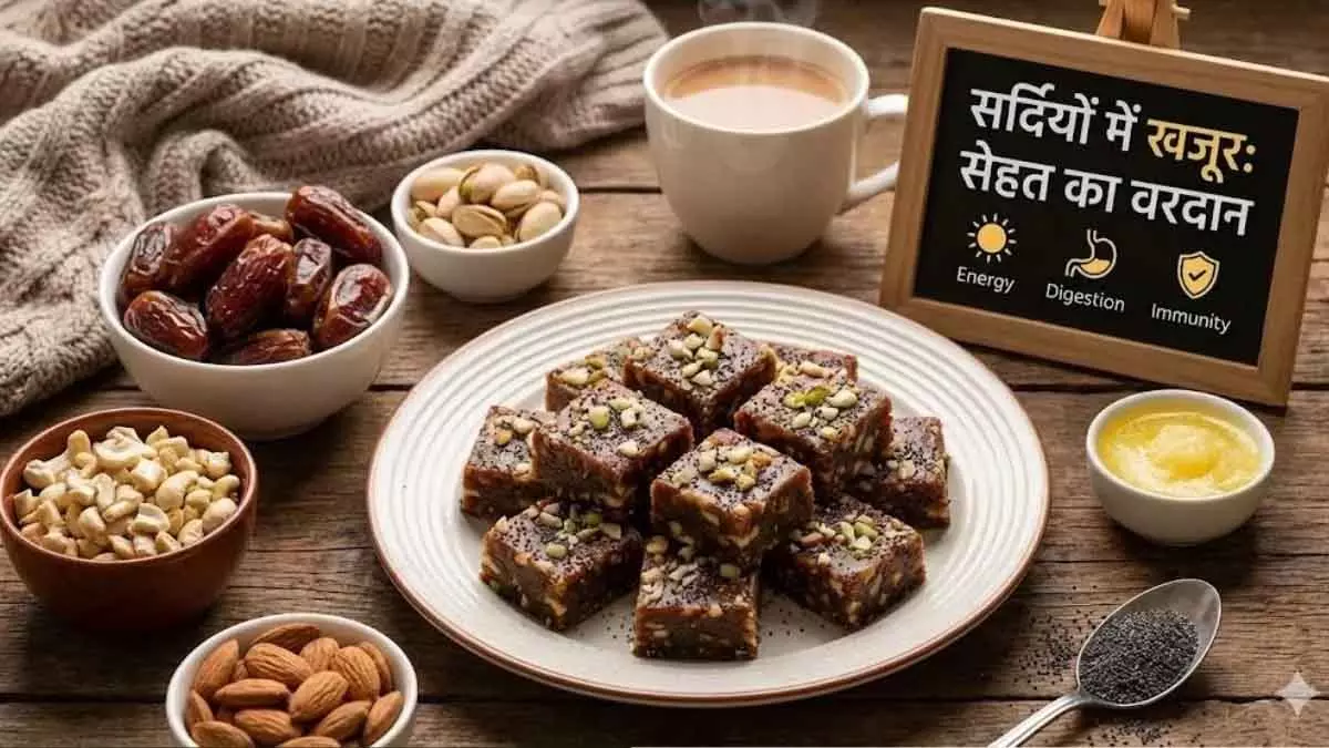 सर्दियों में खजूर की शुगर-फ्री बर्फी: Health और स्वाद का मेल सर्दियों में खजूर की शुगर-फ्री बर्फी: Health और स्वाद का मेल