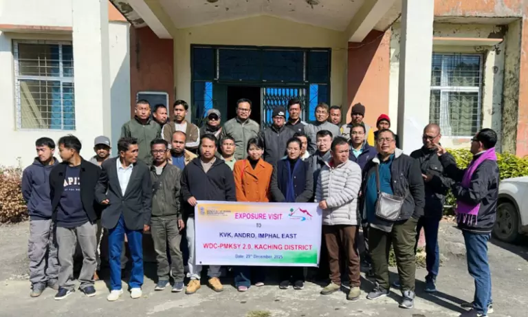 Manipur: PMKSY के तहत 60 किसानों ने एक्सपर्ट्स से बातचीत की Manipur: PMKSY के तहत 60 किसानों ने एक्सपर्ट्स से बातचीत की