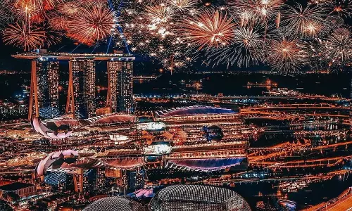 सिंगापुर में Happy New Year 2026 का आगाज़