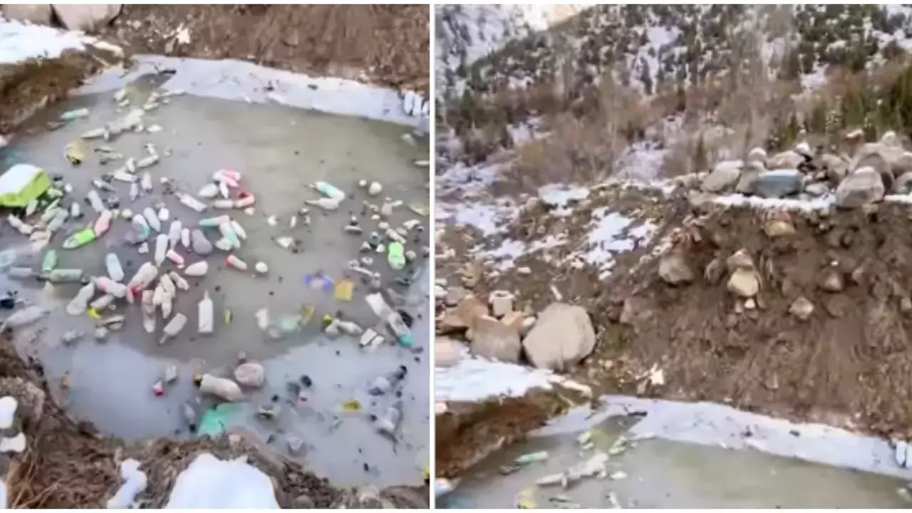 Himachal: हिमाचल के पहाड़ों पर प्लास्टिक की बोतलों के बिखरे होने का वीडियो, लोगों में गुस्सा पैदा हुआ Himachal: हिमाचल के पहाड़ों पर प्लास्टिक की बोतलों के बिखरे होने का वीडियो, लोगों में गुस्सा पैदा हुआ
