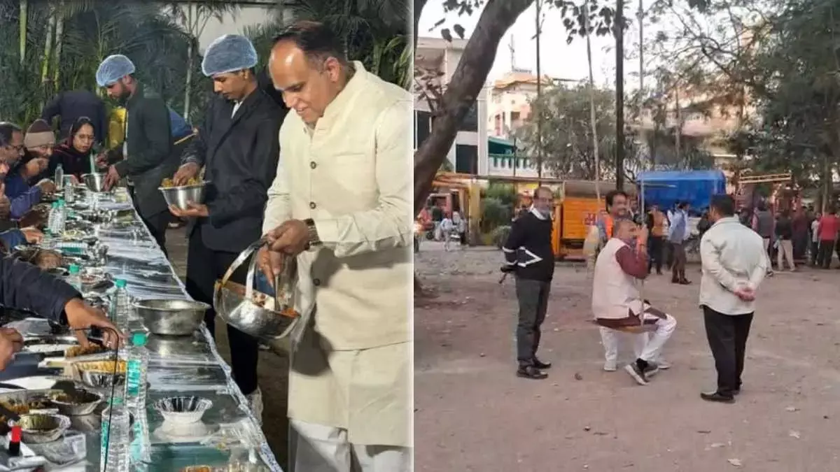 Indore water crisis: बीजेपी पार्षद झूले, जल प्रभारी ने परोसा खाना Indore water crisis: बीजेपी पार्षद झूले, जल प्रभारी ने परोसा खाना