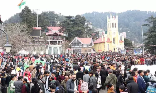 Shimla में बर्फबारी नहीं हुई, लोग नए साल का जश्न मना रहे Shimla में बर्फबारी नहीं हुई, लोग नए साल का जश्न मना रहे