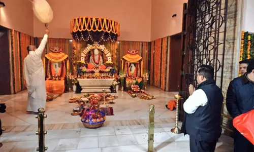 नितिन नबीन ने दिल्ली स्थित रामकृष्ण आश्रम में की पूजा-अर्चना