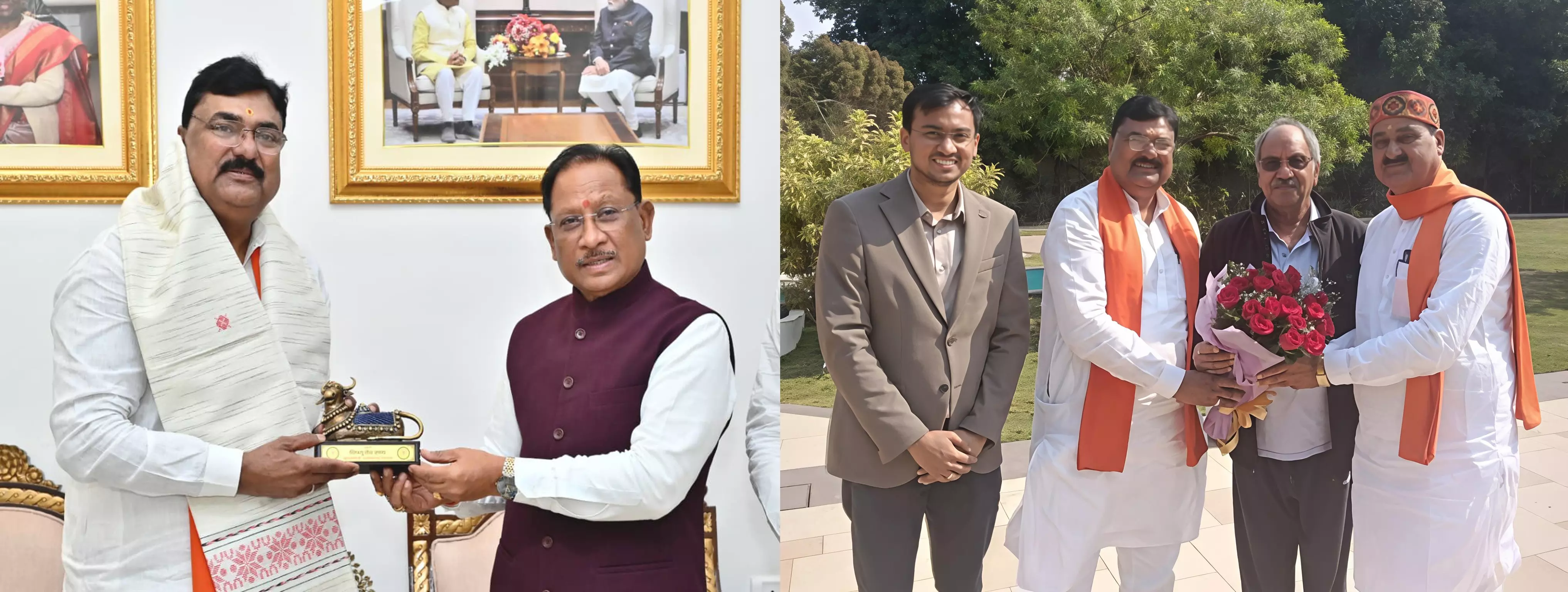 CM साय और MP बृजमोहन से मिले एमपी बीजेपी के नेता कमल पटेल CM साय और MP बृजमोहन से मिले एमपी बीजेपी के नेता कमल पटेल