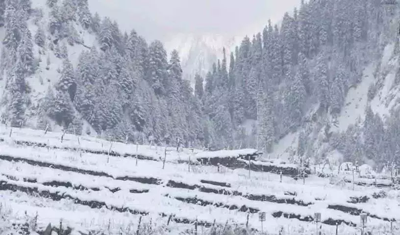 Sonamarg समेत कश्मीर घाटी के ऊंचे इलाके बर्फ से ढके Sonamarg समेत कश्मीर घाटी के ऊंचे इलाके बर्फ से ढके