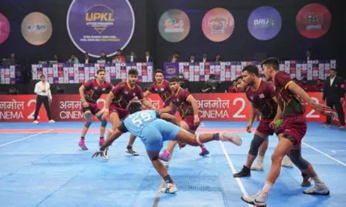 UPKL: ऋतिक शर्मा ने रचा इतिहास, यमुना योद्धाज़ की टाई-ब्रेकर जीत UPKL: ऋतिक शर्मा ने रचा इतिहास, यमुना योद्धाज़ की टाई-ब्रेकर जीत