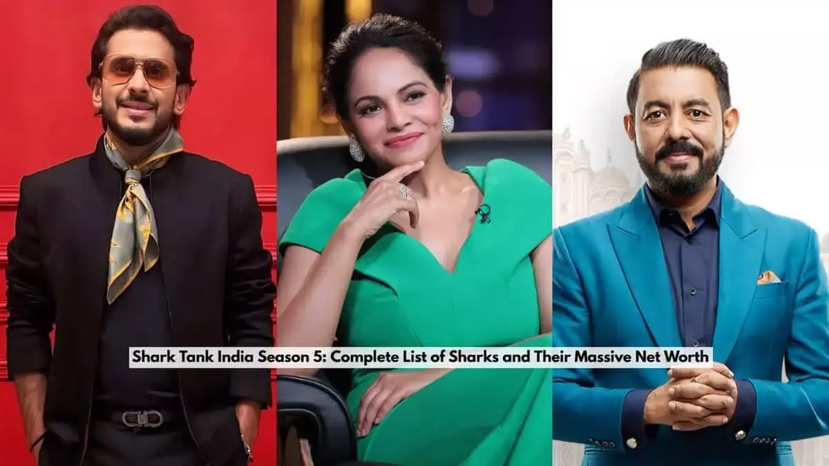 शार्क टैंक इंडिया 5: सभी 11 शार्क की नेट वर्थ, सबसे अमीर लोगों से मिलें शार्क टैंक इंडिया 5: सभी 11 शार्क की नेट वर्थ, सबसे अमीर लोगों से मिलें