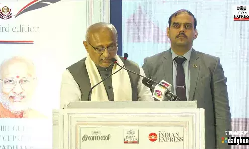 रामनाथ गोयनका एक ऐसे व्यक्ति थे जिन्होंने भारतीय इतिहास के मुश्किल समय में हिम्मत से काम लिया: C.P. Radhakrishnan