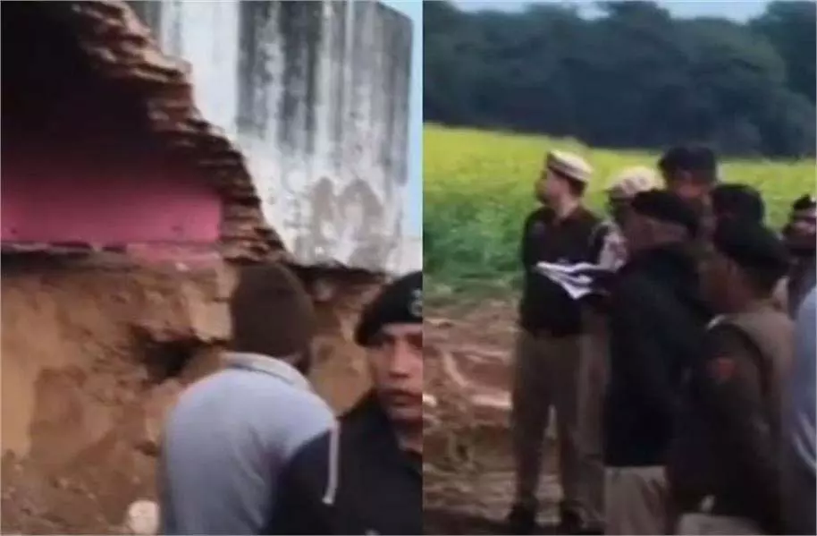 Haryana: मंदिर की दीवार गिरने से नीचे दबे मजदूर, एक की मौत Haryana: मंदिर की दीवार गिरने से नीचे दबे मजदूर, एक की मौत
