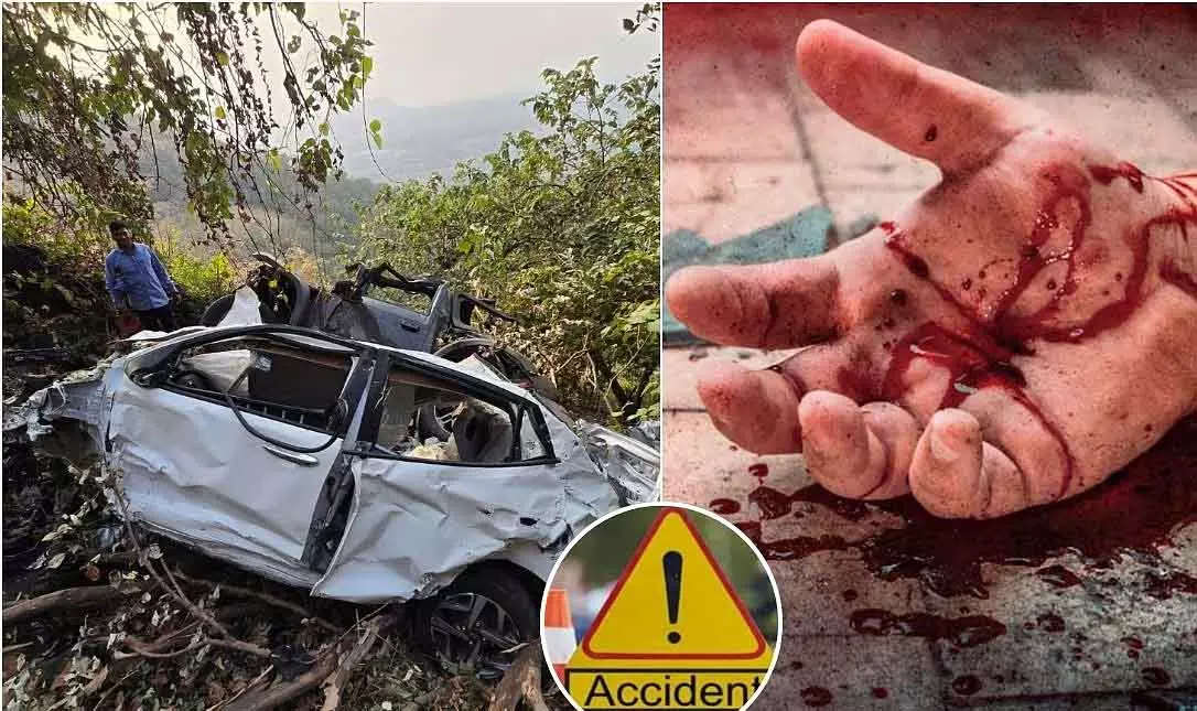 Mumbai accident : थार हादसे के एक महीने बाद हुंडई ऑरा ताम्हिनी घाट खाई में गिरी Mumbai accident : थार हादसे के एक महीने बाद हुंडई ऑरा ताम्हिनी घाट खाई में गिरी
