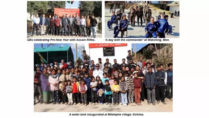 Nagaland: असम राइफल्स ने GBs के साथ नए साल का जश्न मनाया, पानी का टैंक बनाया Nagaland: असम राइफल्स ने GBs के साथ नए साल का जश्न मनाया, पानी का टैंक बनाया