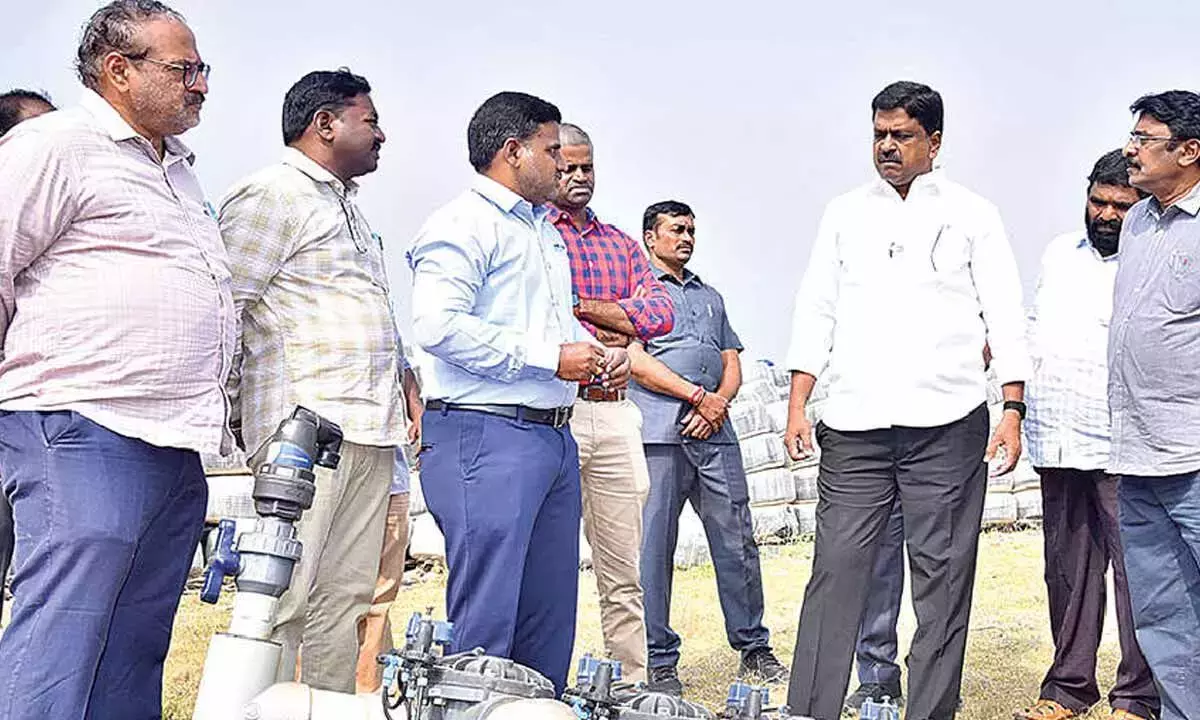 Andhra: मंत्री केशव ने नेटाफिम स्टॉक गोदाम का निरीक्षण किया