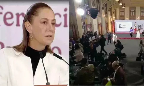 भूकंप के कारण Mexico के राष्ट्रपति की प्रेस कॉन्फ्रेंस बाधित हुई