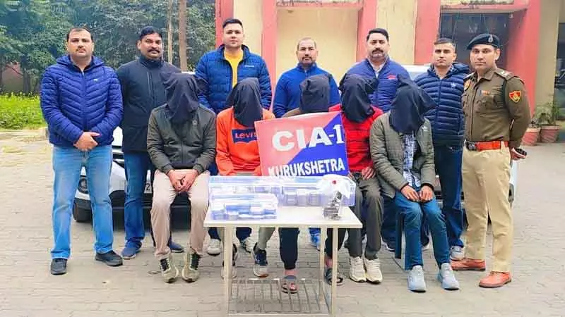 Kurukshetra पुलिस ने लूट के मामले में पांच लोगों को गिरफ्तार किया Kurukshetra पुलिस ने लूट के मामले में पांच लोगों को गिरफ्तार किया