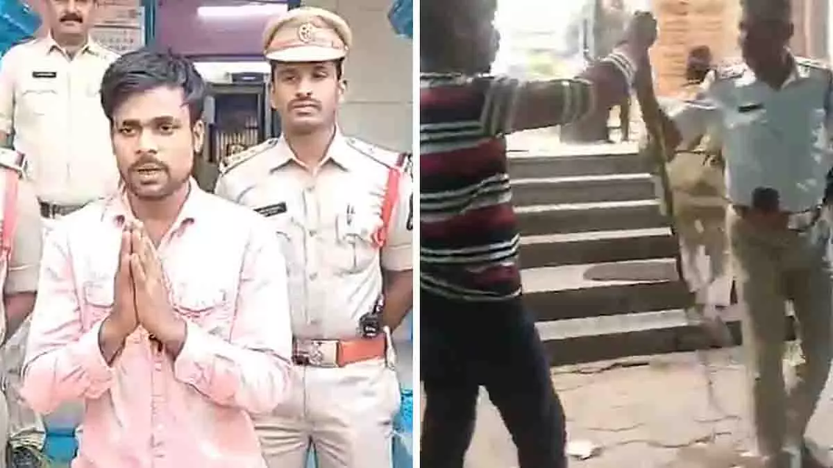 ऑटो ड्राइवर ने पुलिस को सांप दिखाकर डराया, Hyderabad में माफी ऑटो ड्राइवर ने पुलिस को सांप दिखाकर डराया, Hyderabad में माफी