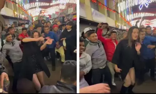 शिलांग की सड़कों पर Foreign Tourist ने किया खुलकर डांस, वीडियो वायरल