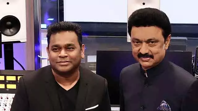 CM Stalin ने संगीतकार ए.आर. रहमान को जन्मदिन की शुभकामनाएं दी CM Stalin ने संगीतकार ए.आर. रहमान को जन्मदिन की शुभकामनाएं दी