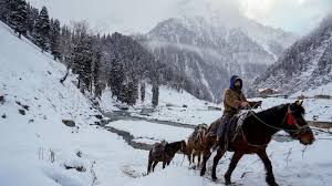 Kashmir में ठंड लौटी, ऊंचाई वाले इलाकों में हल्की बर्फबारी