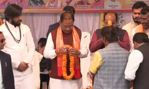 सिरकट्टी आश्रम पहुंचे CM साय, धर्मध्वजा स्थापना कलश पूजन में हुए शामिल