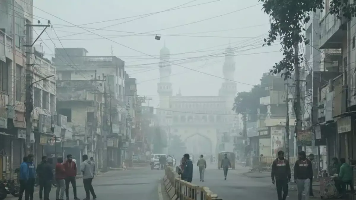 Hyderabad : ठंड का कहर, IMD ने धुंध का अनुमान जताया Hyderabad : ठंड का कहर, IMD ने धुंध का अनुमान जताया
