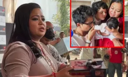 Bharti सिंह डिलीवरी के बाद 18 दिन में वापस सेट पर, मिठाई बांटी