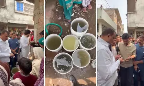 LoP ने खजराना इलाके में बदबूदार और गंदे पानी की सप्लाई की शिकायत की LoP ने खजराना इलाके में बदबूदार और गंदे पानी की सप्लाई की शिकायत की