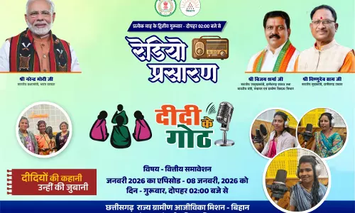 वित्तीय समावेशन पर आधारित दीदी के गोठ का छठवां एपिसोड 8 जनवरी को होगा प्रसारित