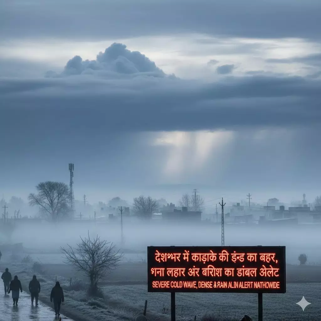 देशभर में कड़ाके की ठंड का कहर, घना कोहरा और बारिश का डबल अलर्ट देशभर में कड़ाके की ठंड का कहर, घना कोहरा और बारिश का डबल अलर्ट