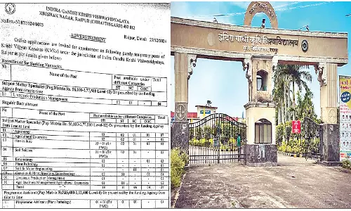 इंदिरा गांधी कृषि विश्वविद्यालय भर्ती प्रक्रिया में धांधली