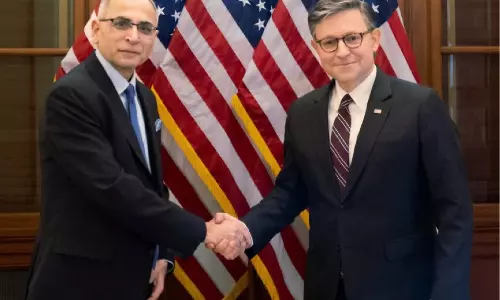 US हाउस स्पीकर से मिले भारतीय राजदूत, सुरक्षा मुद्दों पर चर्चा US हाउस स्पीकर से मिले भारतीय राजदूत, सुरक्षा मुद्दों पर चर्चा