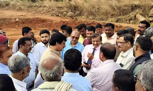 चन्नपटना में एंट्री और एग्जिट रोड: MP मंजूनाथ ने साइट का इंस्पेक्शन किया