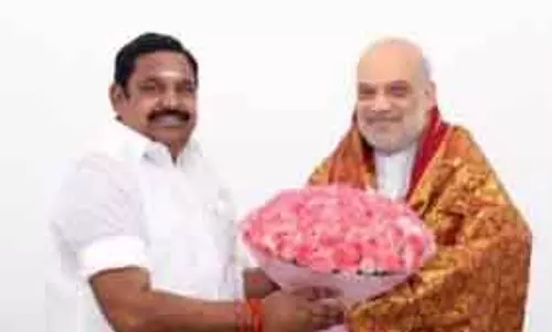 ईपीएस ने  Tamil Nadu में एनडीए के विस्तार पर चर्चा के लिए अमित शाह से मुलाकात की