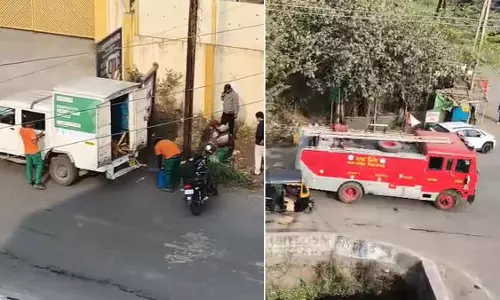 Bhopal : खुदाई के दौरान गैस पाइपलाइन डैमेज; रोड ब्लॉक, फायर ब्रिगेड को बुलाया गया Bhopal : खुदाई के दौरान गैस पाइपलाइन डैमेज; रोड ब्लॉक, फायर ब्रिगेड को बुलाया गया