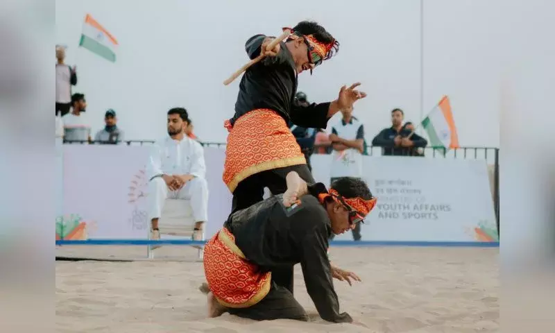 Manipur: वाहेंगबाम सुधीर ने खेलो इंडिया बीच गेम्स 2026 में पेनकक सिलाट गोल्ड जीता Manipur: वाहेंगबाम सुधीर ने खेलो इंडिया बीच गेम्स 2026 में पेनकक सिलाट गोल्ड जीता