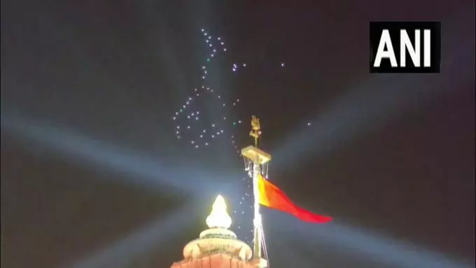 सोमनाथ स्वाभिमान पर्व से पहले गिर सोमनाथ में भव्य ड्रोन शो सोमनाथ स्वाभिमान पर्व से पहले गिर सोमनाथ में भव्य ड्रोन शो